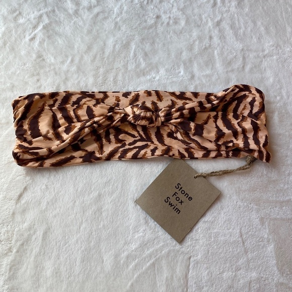 New! Stone Fox Swim Lele knotted nadeau bikini top 19654 - Picture 5 of 12